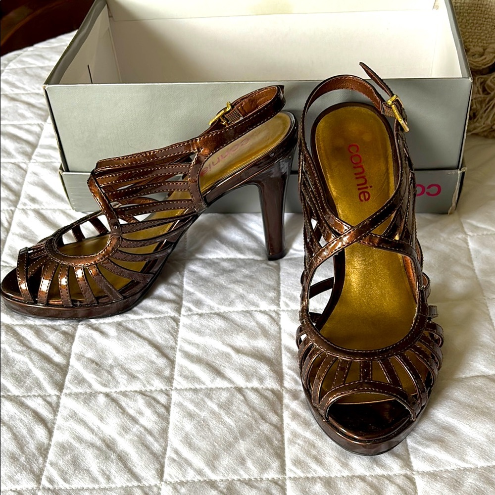 Connie Women's Brown Strappy Heels
